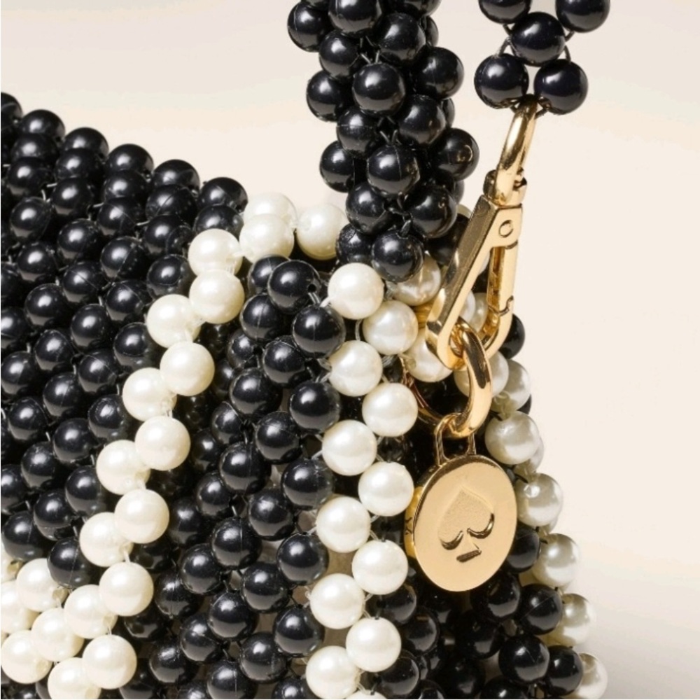 Kate Spade Black and White Beaded Mini Handbag - Picture 5 of 5